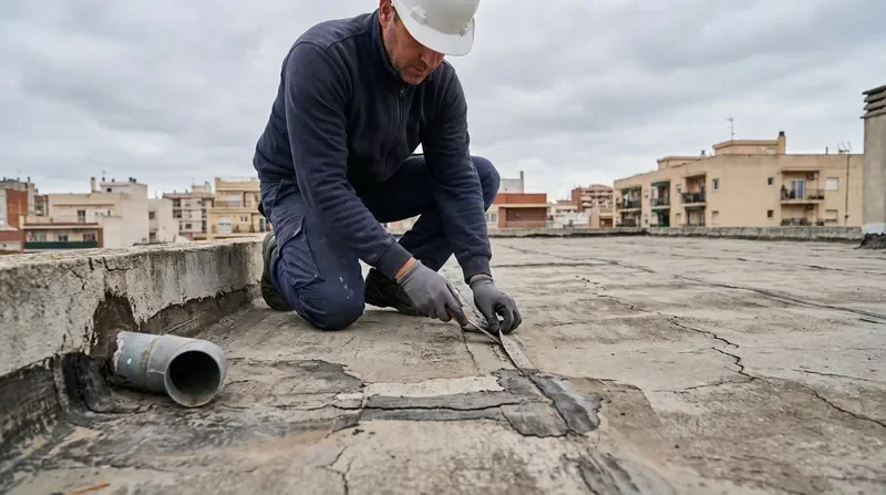 בדיקת גג שטוח לפני עונת הגשמים