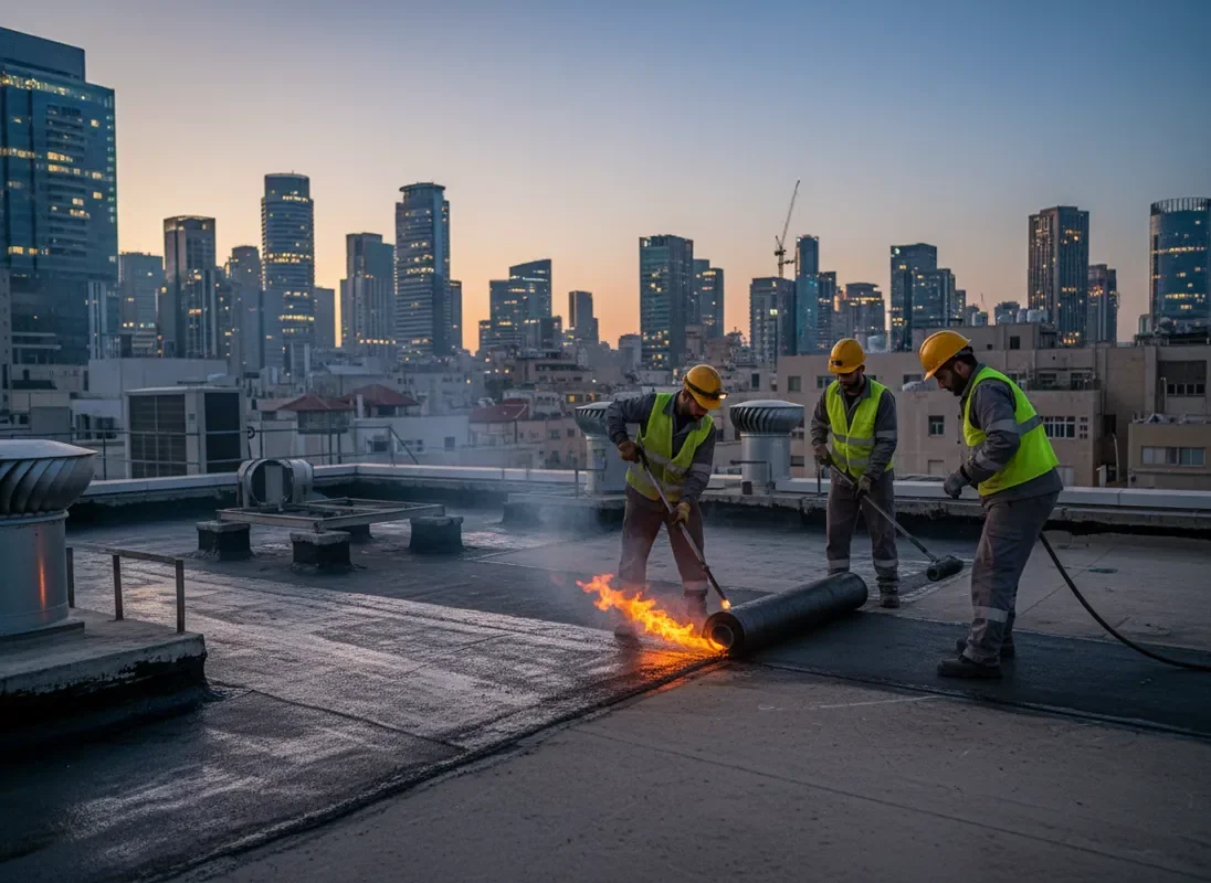 איטום גגות מקצועי באזור השפלה ודרום גוש דן