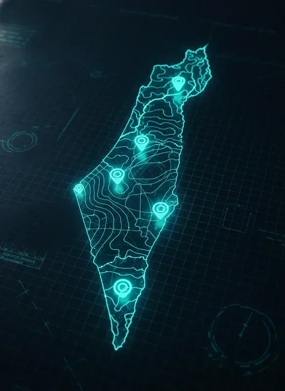 מפת אזורי שירות של מאור אחזקות ברחבי ישראל