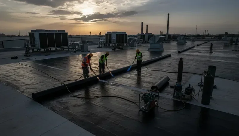 איטום גגות מפעלים תעשייתיים